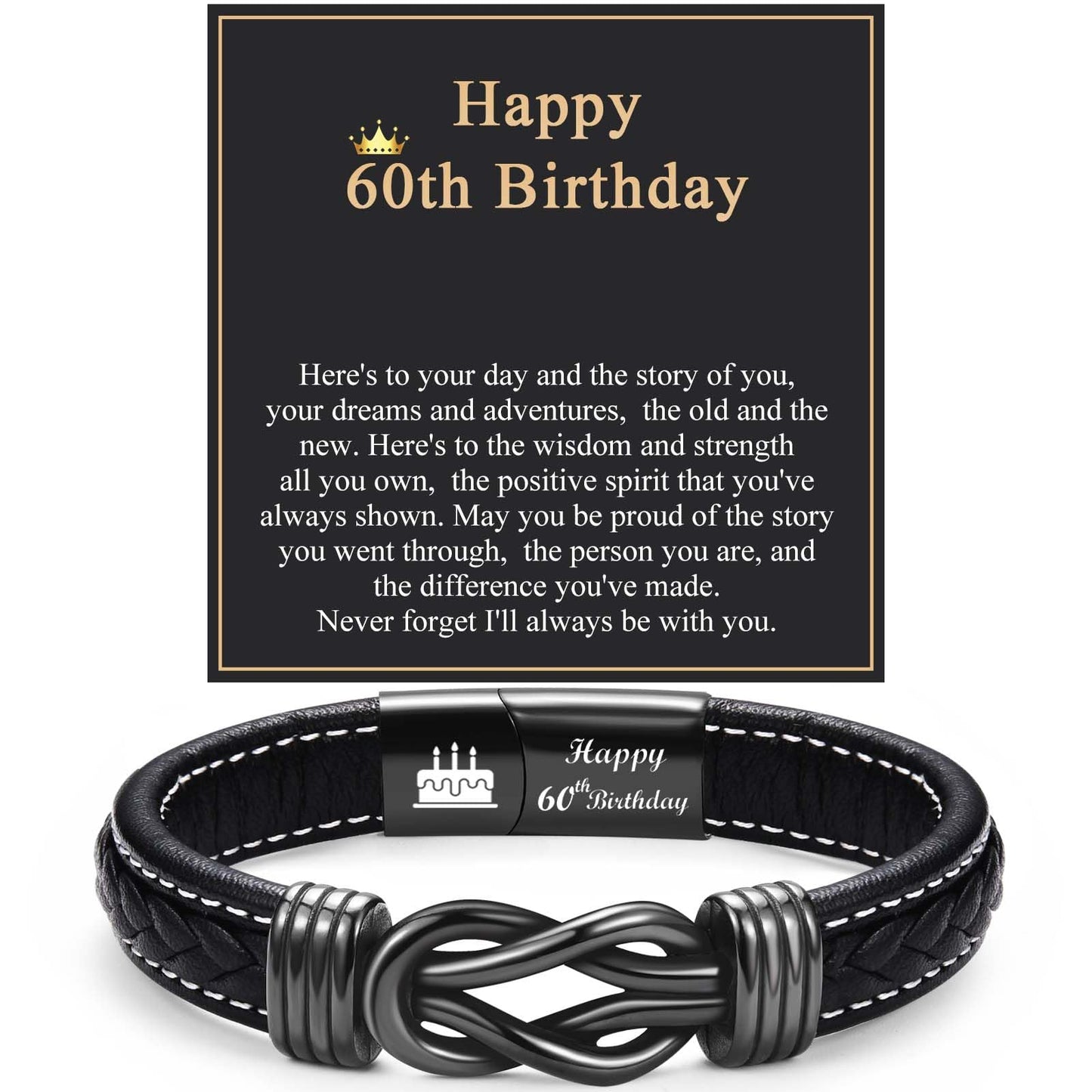 60th Birthday Gifts for Men, 60 Year Old Birthday Gifts Happy 60th Birthday Card Decorations Supplies for Men Him Son Brother Nephew Best Friend Dad Uncle Husband Grandpa