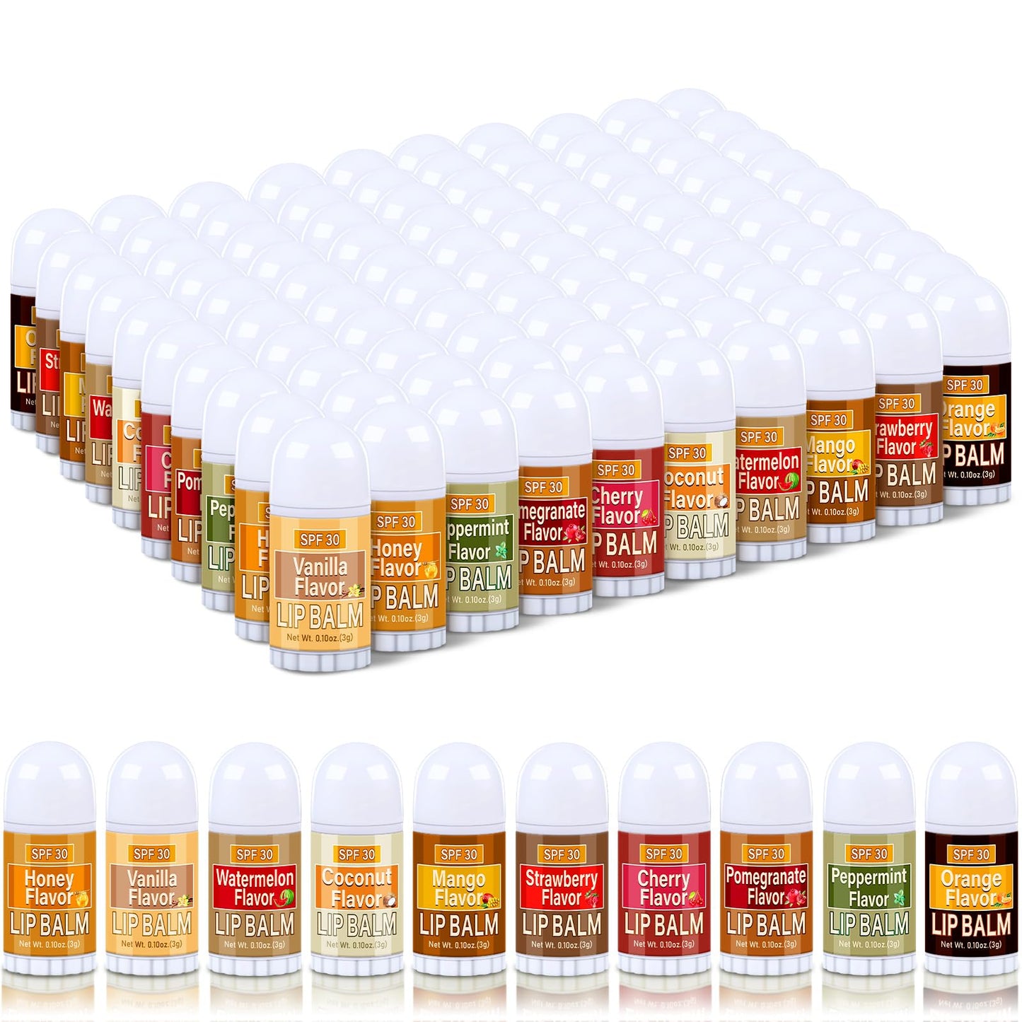 Dimsile 100 Pcs Mini Sunscreen Lip Balms Bulk Spf 30 Lip Balms Sticks with Sunscreen Teacher Nurse Volunteer Employee Appreciati
