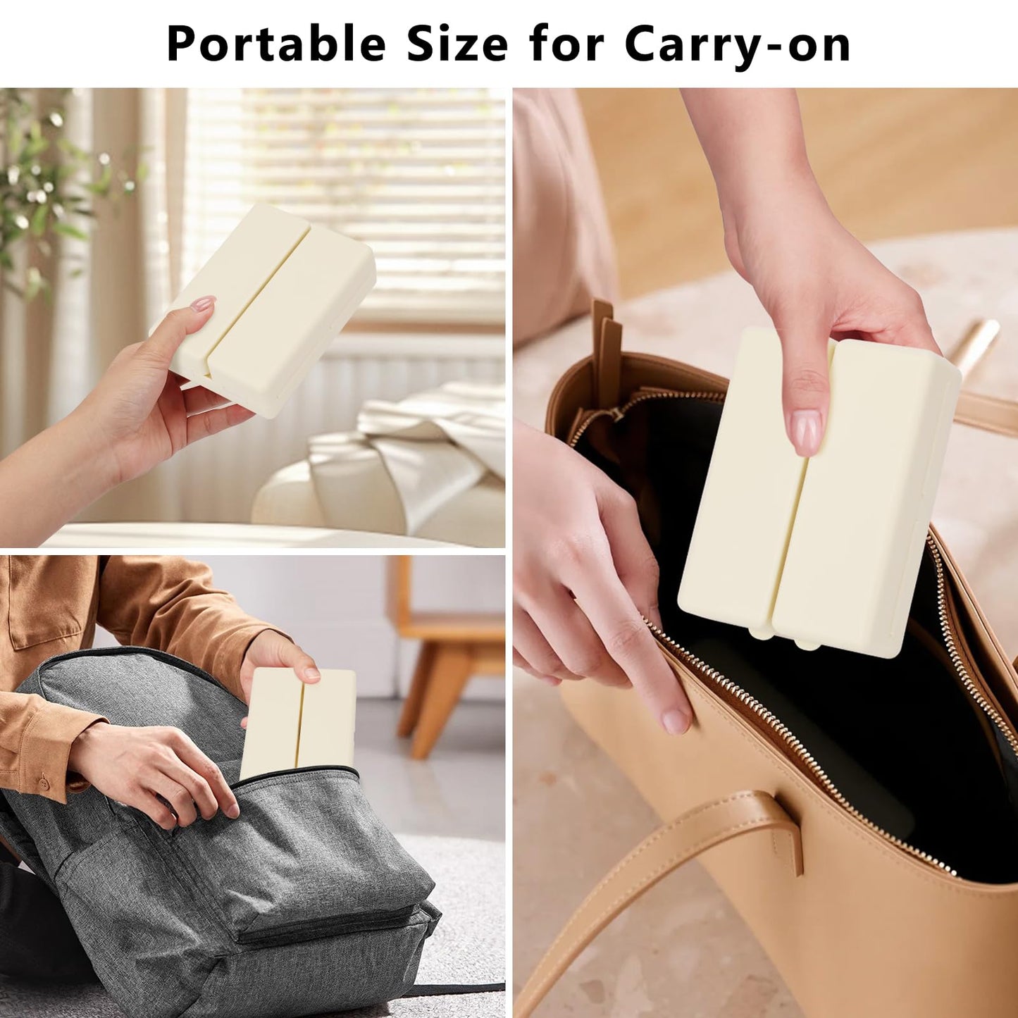 FYY Daily Pill Organizer,2 Pcs 7 Compartments Portable Pill Case Travel Pill Organizer,[Folding Design] Pill Box for Purse Pocket to Hold Vitamins,Cod Liver Oil,Supplements and Medication-White
