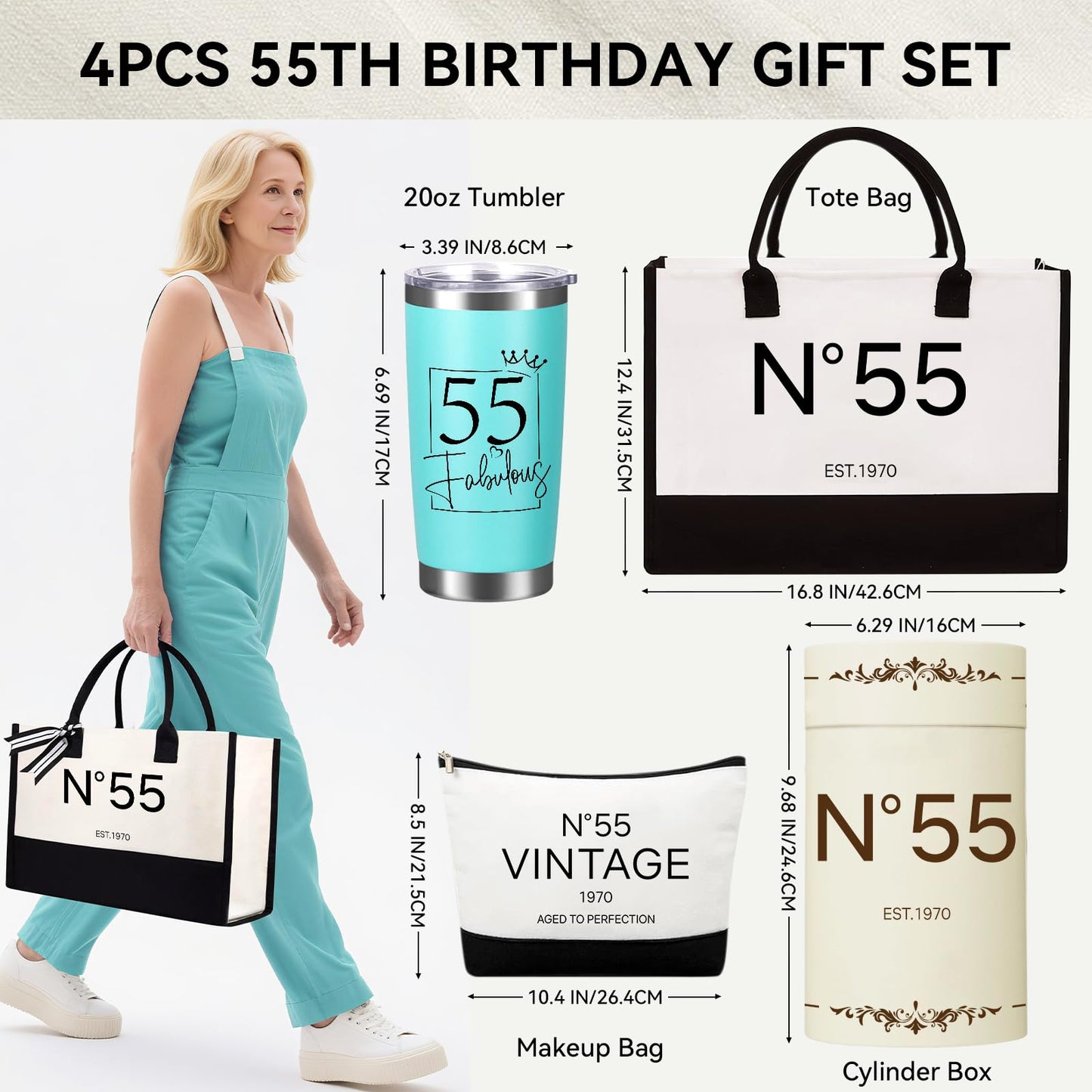 Physkoa 55th Birthday Gifts for Women Her