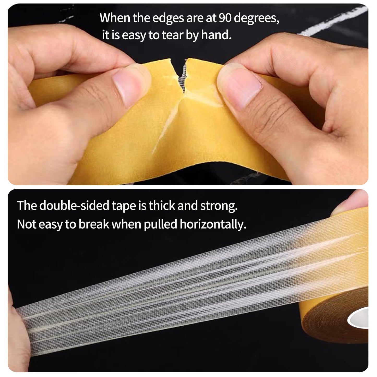 0.39in x 66FT,Double Sided Tape Heavy Duty,High Stickness Clear Tape for Making DIY Crafts, Paste Photo, Rug Fixed, Floor,Wall Decor,Office Decor,No Glue Residue