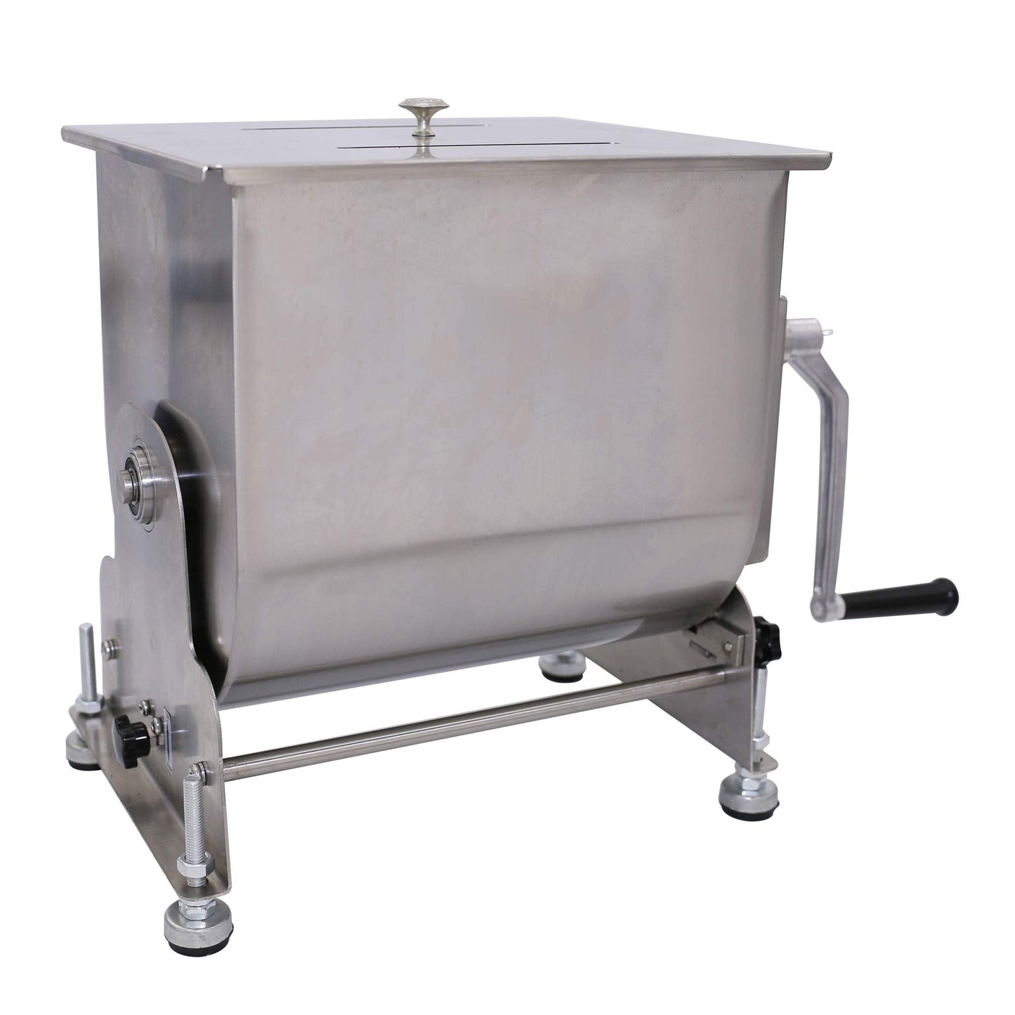 Commercial Stainless Steel 16.5-Pound/10-Liter Capacity Tilt Tank Manual Meat Mixers,(Mixing Maximum 16.5-Pound for Meat),Sausage Mixer Machine Meat Processing Equipment