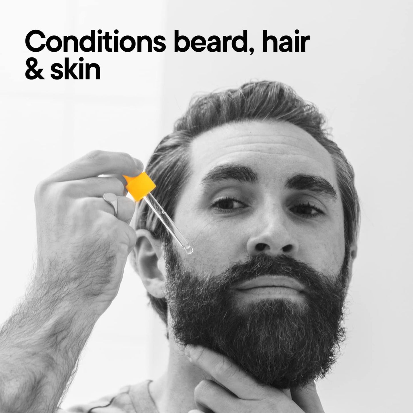 TOOLETRIES The Viking - Scented Beard & Hair Oil for Men with Sandalwood & Vitamin E - Conditions and Hydrates for Smooth Feel,