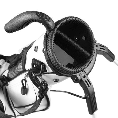 Orlimar Pitch 'N Putt Elite Synthetic Leather Sunday Golf Bag with Stand for Men & Women, Black, Small Lightweight Par 3, Driving Range Golf Bag for a Few Clubs Shoulder Strap Carry Handle Rain Cover