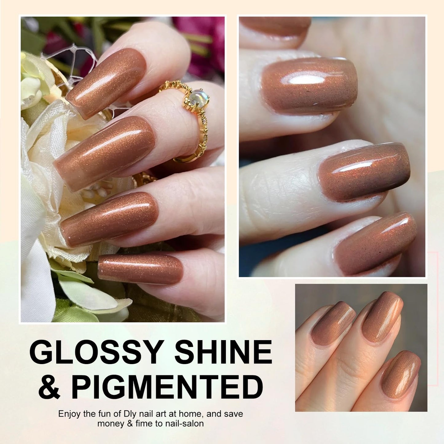 Major Dijit Quick Dry Nail Polish 12ml/0.41fl oz Ochre Regular Nail Lacquer Fast Drying & Long Lasting Nail Polish Nail Art Effect for Nail Salon