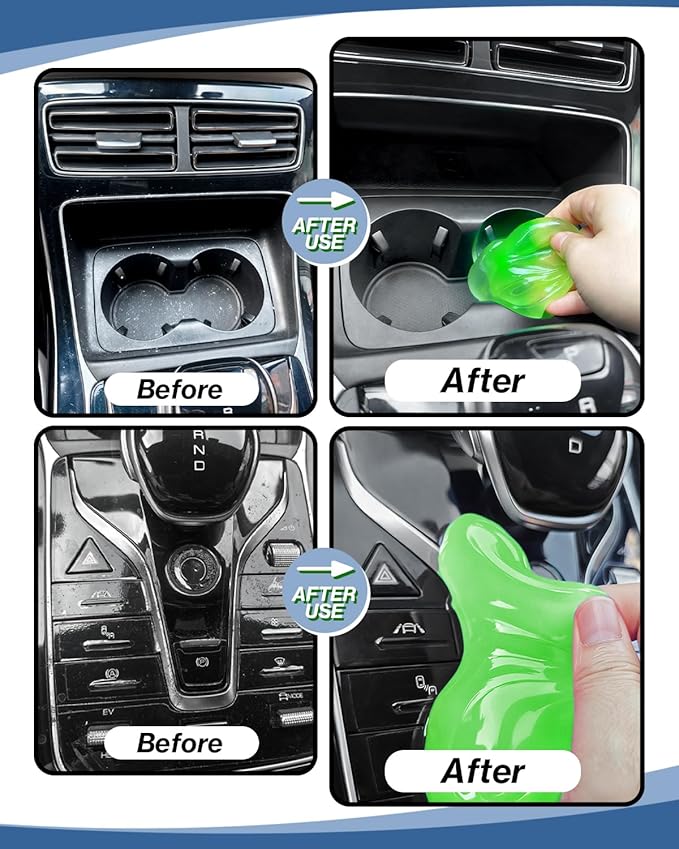 4 Pack Car Cleaner Gels, Cleaning Gel for Car, Keyboard Cleaner, Universal Dust Cleaner & Cleaner Putty Cleaner Slime Cleaning Supplies Christmas Stocking Stuffers Gift for Men Women, 320g