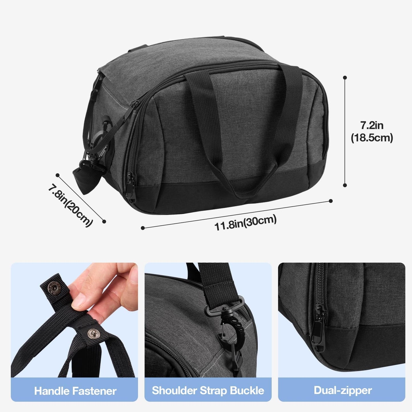 Hautton CPAP Travel Bag, Carrying Case Compatible with ResMed AirSense 10/11/10 Elite, AirStart 10, Philip Dreamstation, XT Fit, Portable Storage Bag for CPAP Machine and Supplies -Grey