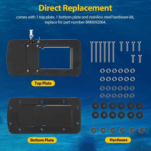 DearChan 8M0092064 Xi Series Quick Release Mounting Bracket Kit for MotorGuide Xi5 Trolling Motors, black