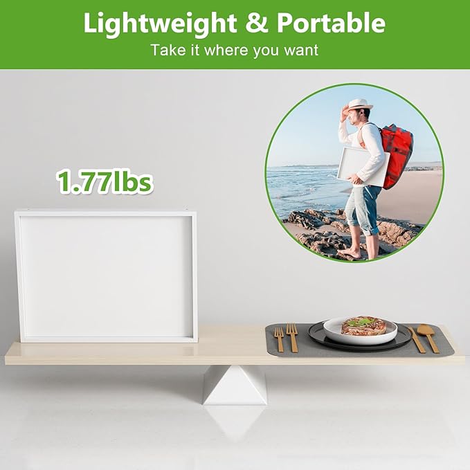 Youpehom Bed Tray Table with Folding Legs, Bamboo Breakfast in Bed for Kitchen Serving Tray, Sofa, Eating, Used As Laptop Desk Snack Tray (4 Pack, White Color)