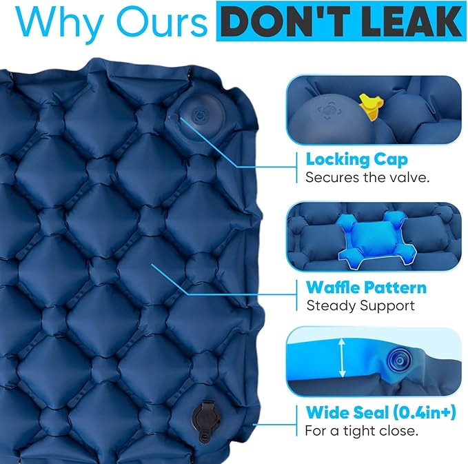 Sekey Pump Up Inflatable Seat Cushion, Portable & Lightweight Airplane Seat Cushion, for Long Flights Stadium Camping Office Travel