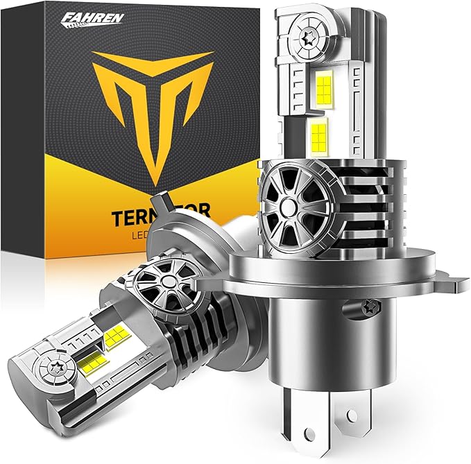 Termitor Upgraded H4/9003 Light bulb Hi/Low Beam, 50000LM 900% Super Brighter, 6500K Cool White, HB2 Fog Light Bulbs with ...