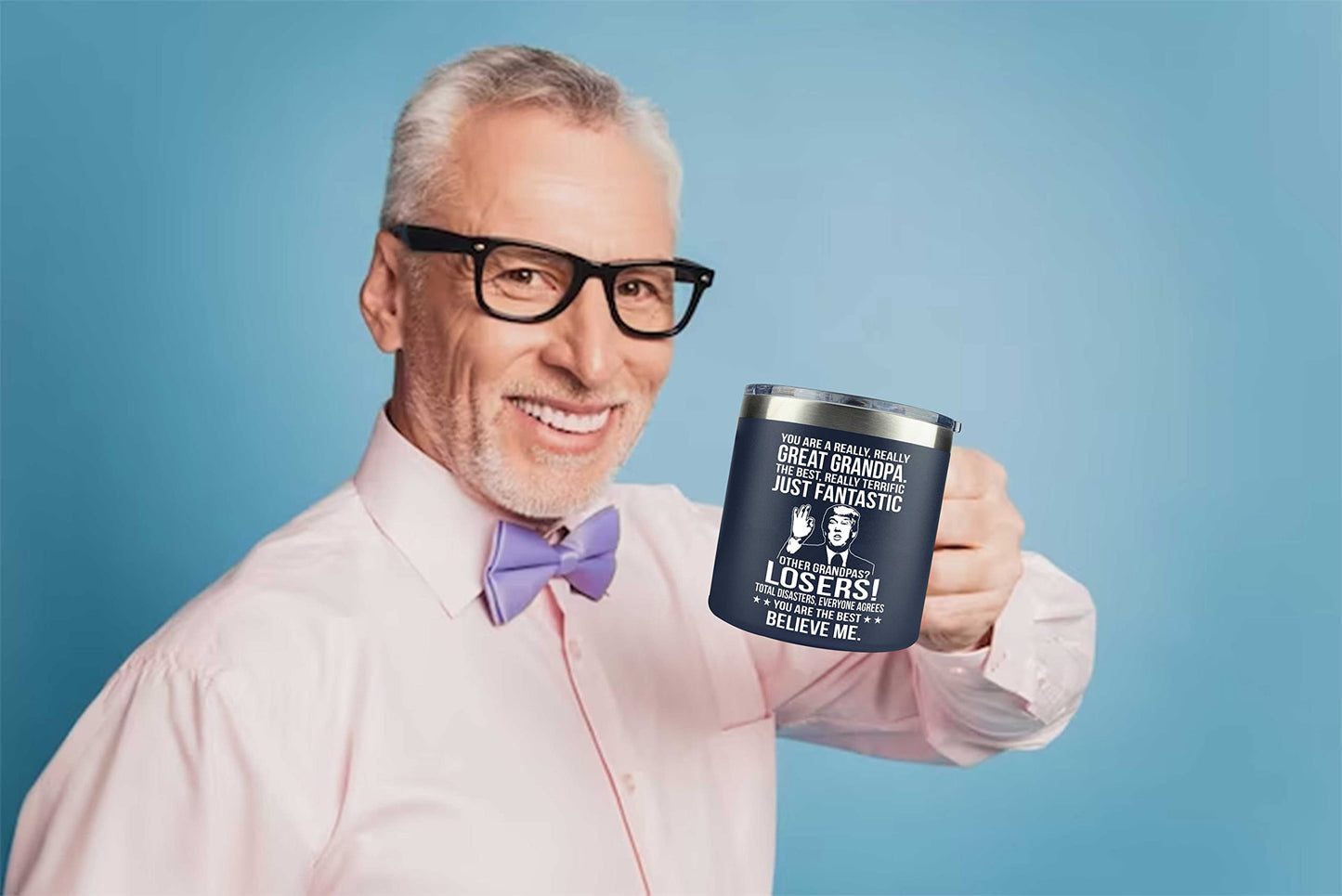 Gifts for Grandpa from Granddaughter, Grandson, Grandchild on Christmas- Grandpa gifts for Christmas - Grandparents Gifts - Birthday Gifts for grandpa -14oz Stainless Steel Mug - Insulated