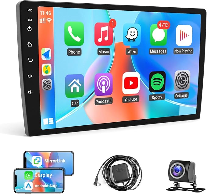 9inch Android Radio Stereo with Wireless Apple Carplay & Android Auto,Car in-Dash GPS Navigation 5G WiFi Bluetooth MirrorL...