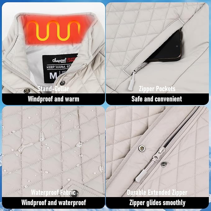 Women Heated Vest with Battery Pack, 16000mAh 7.4V Smart Rechargeable Heated Vests, Electric Lightweight Heating Vest Jacket