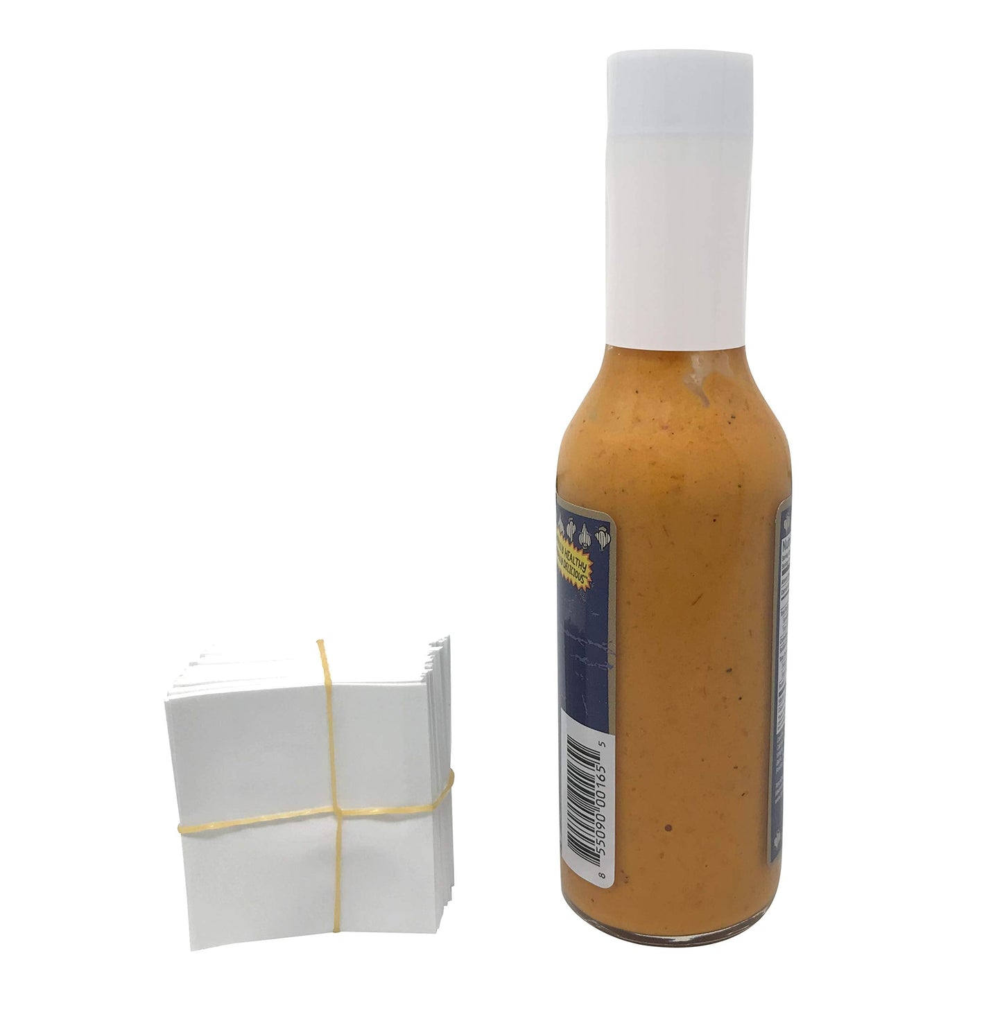 Supplement and Supply 45 x 52 mm White Perforated Shrink Band for Hot Sauce Bottles and Other Liquid Bottles Fits 3/4" to 1" Diameter - Pack of 1,000