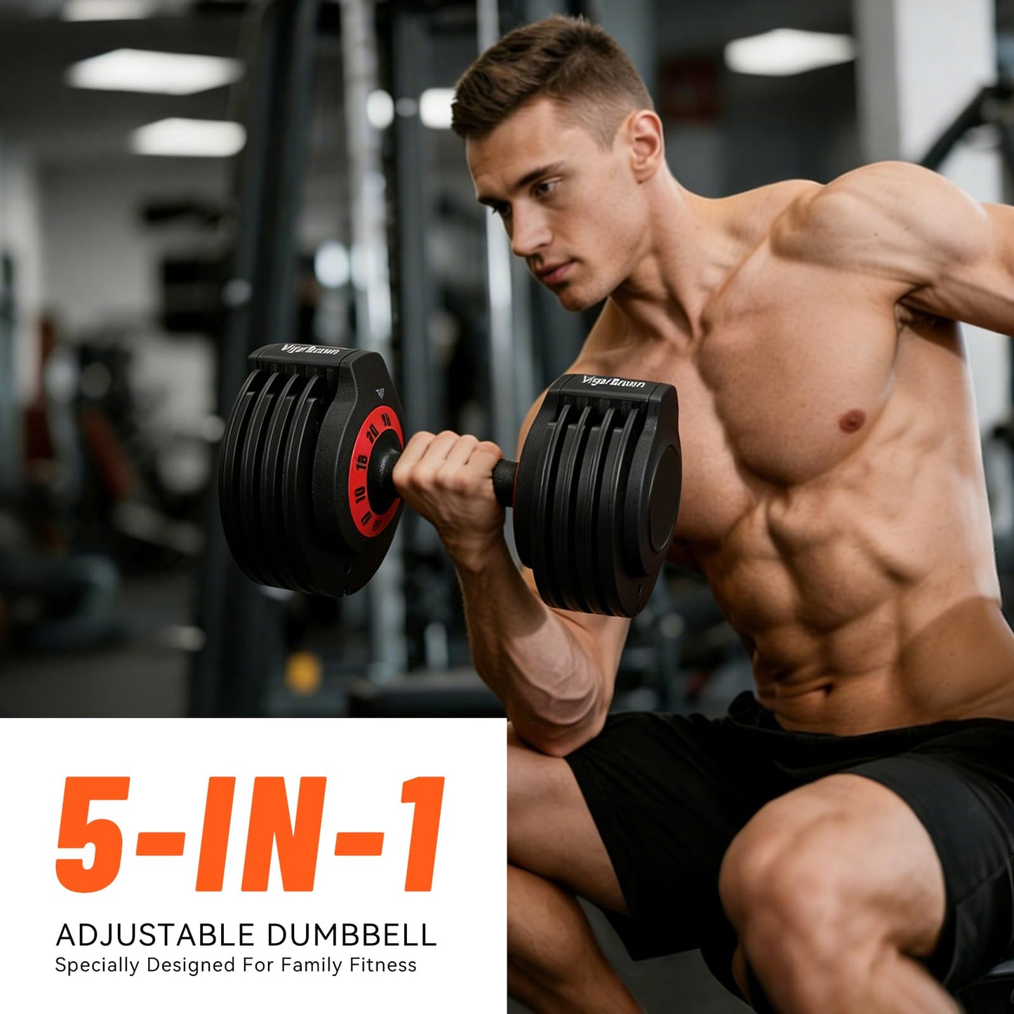 Adjustable Dumbbell Set 25LB, 2-in-1 Weights with Anti-Slip Handle, Fast Weight Adjustment for Home Gym, Strength Training for Men & Women, Single/Pair with Tray（2 PCS)
