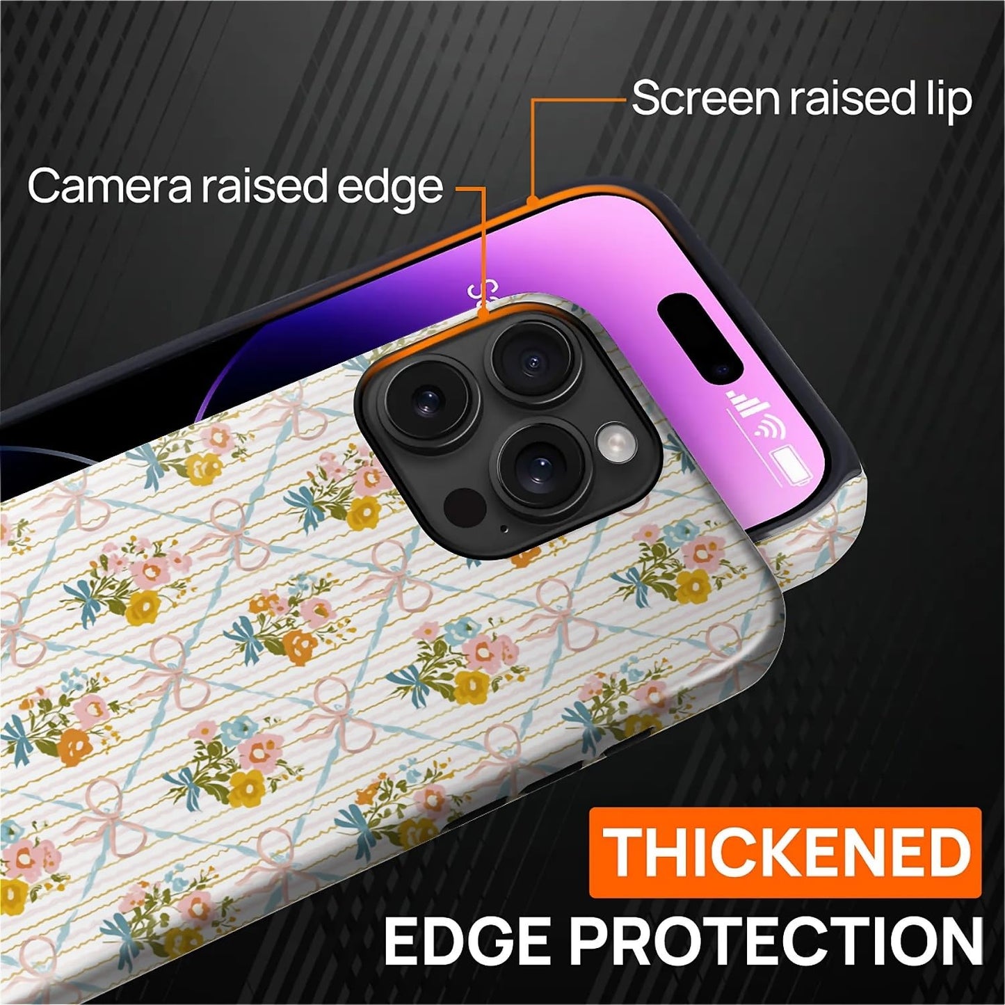 Ilikediy For Iphone 15 Pro Case [Compatible With Magsafe] Pattern Design Case For Women Girls Hybrid 2 Layer Hard Shell Silicone