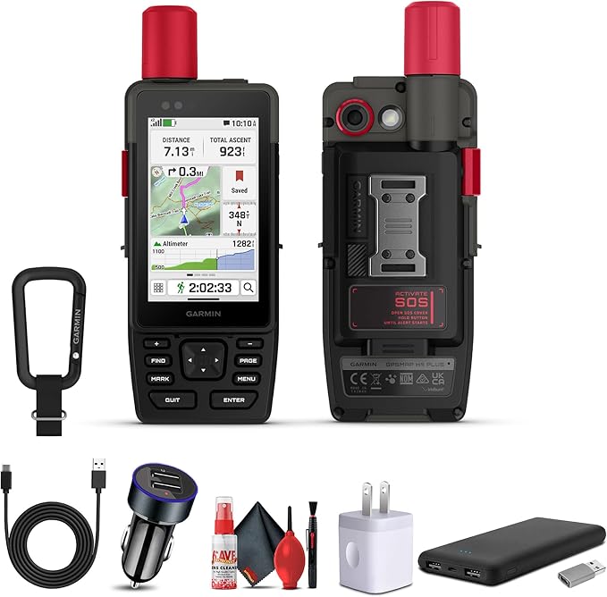 Garmin GPSMAP H1i Plus Rugged Hiking Premium GPS Handheld Navigator with inReach Plus Satellite Technology to Share Text, ...