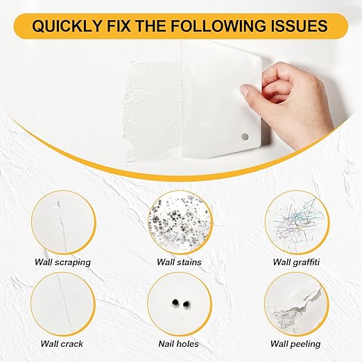 12.2oz Drywall Hole Repair Kit, A One-Stop Solution for Your Wall Problems (Wall Repair Putty/Wall Patches/Sanding Sponge/Putty Knife/Scrapers/Gloves) for Quickly Repairing Wall Problems (1 Pack)