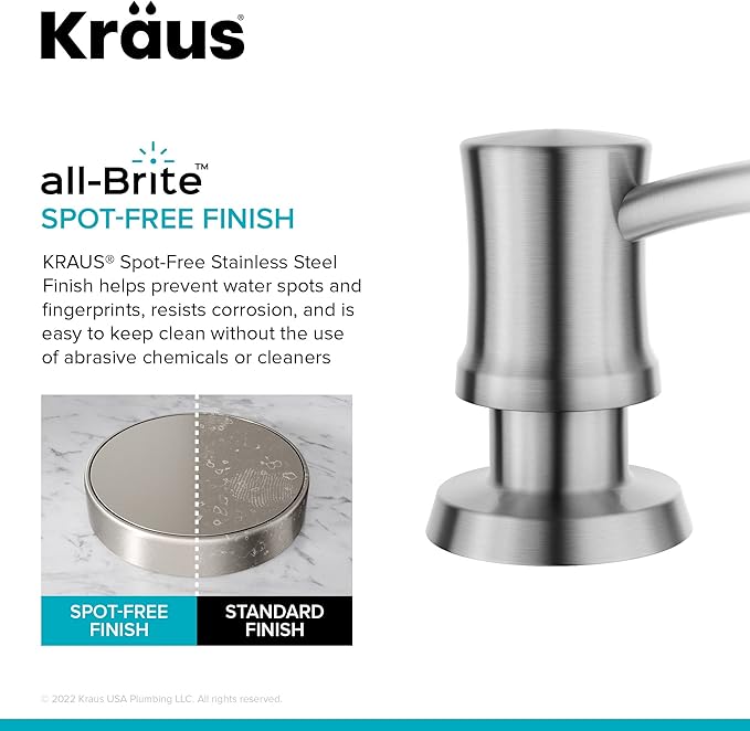 KRAUS Kitchen Soap and Lotion Dispenser in Brushed Brass, KSD-54BB