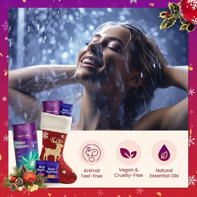 Shower Steamers Aromatherapy - Birthday Gifts for Women, 8 Pack Shower Bombs, Self Care Home Spa Relaxation Gifts, Christmas Stocking Stuffers for Adults, Women, Teens, Mom, Wife
