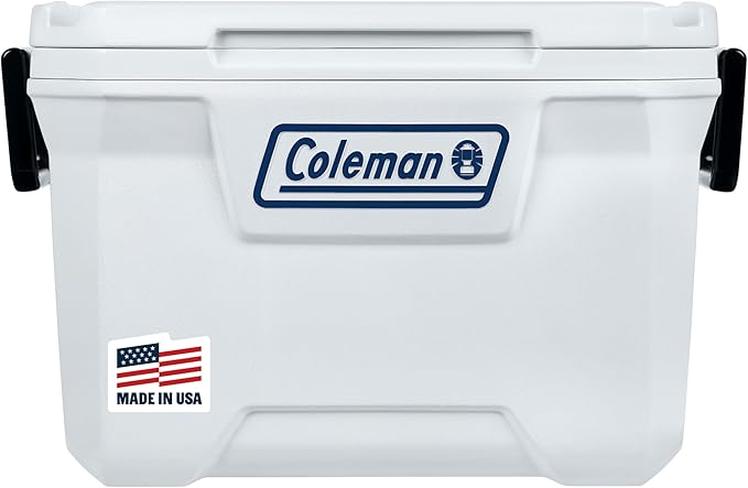 Coleman Marine Cooler with Fully Insulated UV Guard Lid & Body, Keeps Ice for 3+ Days, Great for Boating & Fishing, 52qt/1...