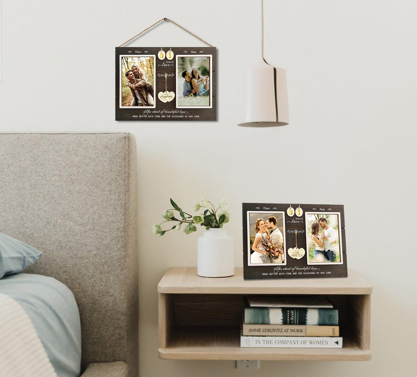 A'arkaJ Anniversary Wedding Gifts for Couple Parents Wife Husband, Then & Now Anniversary Picture Frames(3 Options)