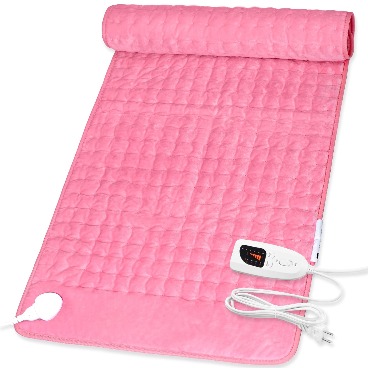 Deepsoon Heating Pad,Electric Heating Pads for Back,Neck,Abdomen,Moist Heating Pad for Shoulder,Knee,Arms,Legs,Dry/Moist Heat & Auto Shut Off,Christmas Gifts for Men and Women,BabyPink,40x20 Inch