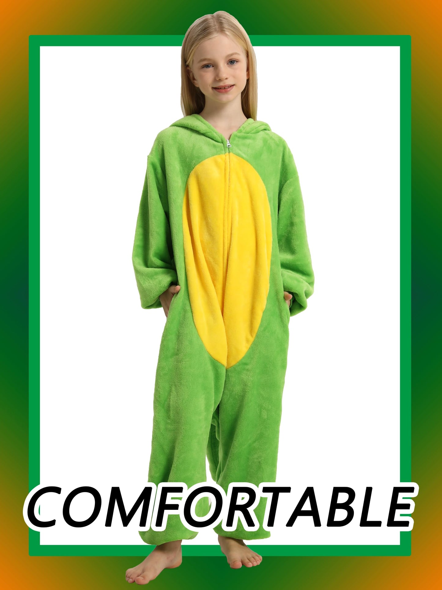 LONULAIN Unisex Kids Animal Oneise Pajamas, Boys Girls Flannel Hooded Halloween Cosplay Costume/Homewear/Sleepwear (Dinosaur,13-14 Years)