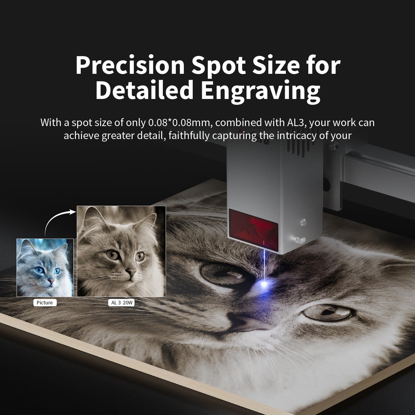 Aufero Laser Engraver 20000mW Laser Cutter Machine with 40L Air Assist Large Working Area Laser Engraver Machine for Wood, Metal, Acrylic,Leather Wood Laser Engraver with APP Control