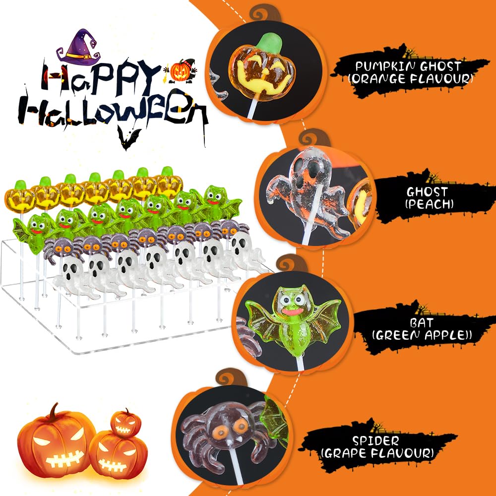 ANNICOO Halloween Trick or Treat lollipop,Individually Wrapped 28 Pack, Great for Goody Party Bag Fillers