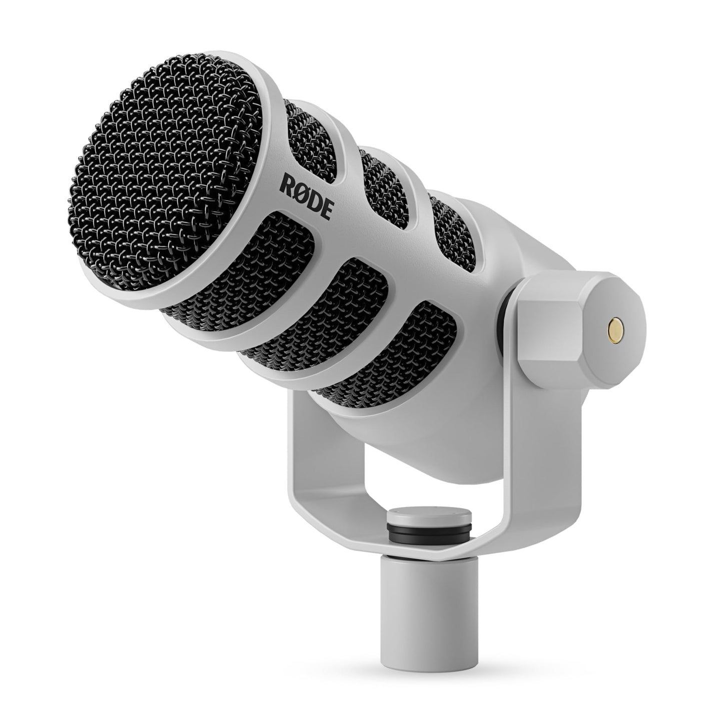 RDE PodMic USB Dynamic Broadcast Microphone with XLR and USB Connectivity for Podcasting, Streaming and Content Creation (White)
