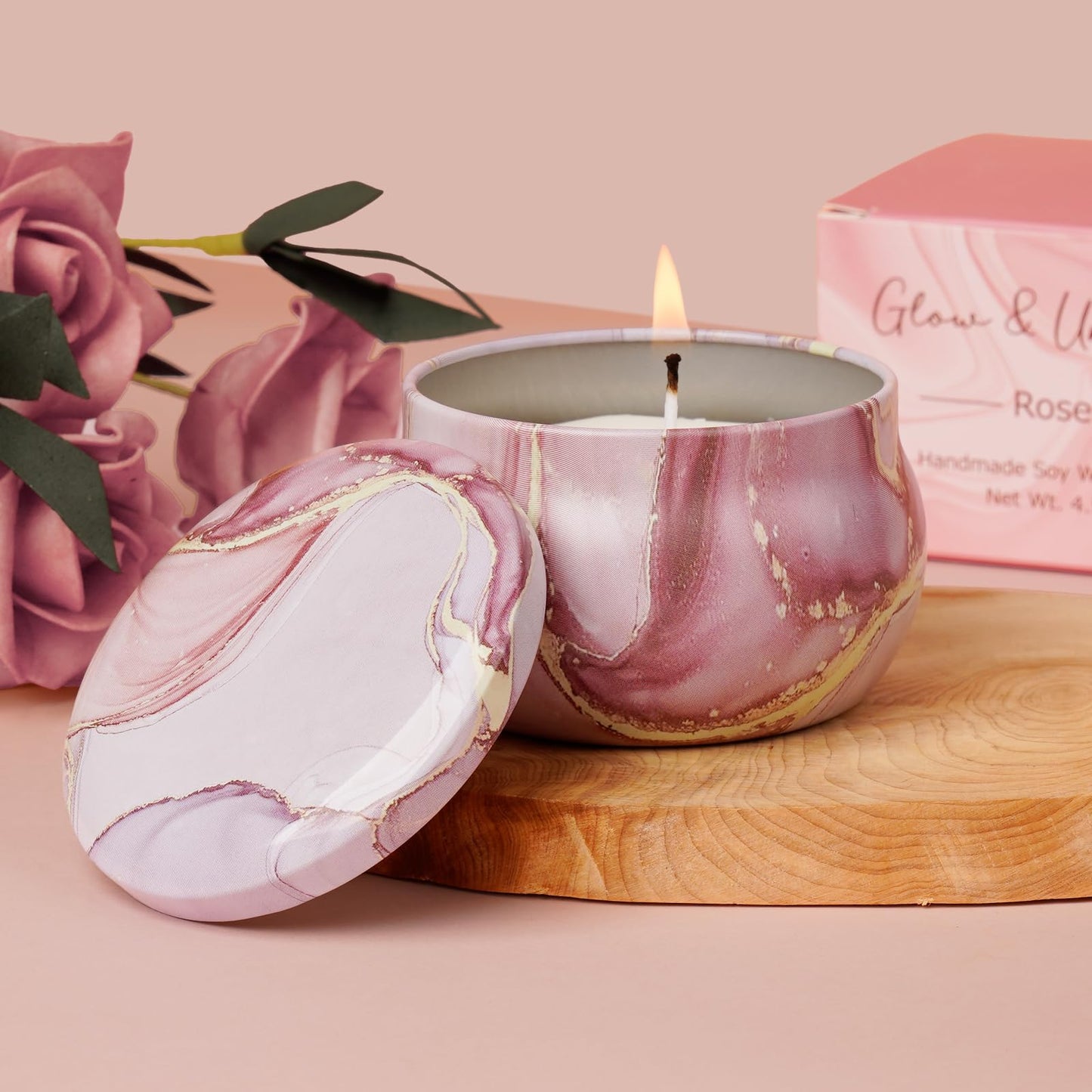 Birthday Gifts For Women Rose Relaxing Spa Gifts Basket 21st 40th 50th Happy Birthday Box for Mom Her Wife Best Friend Sister Grandma Daughter Bestie Aunt Pop Up Card Flannel Blanket Thinking of You