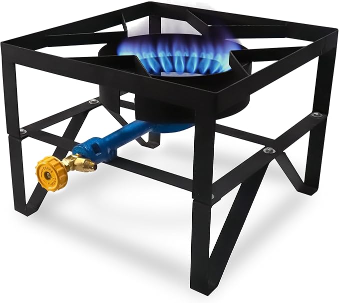 Sonret Single Burner Propane Gas Stove - Square Outdoor Propane Burner Heavy Duty - Portable Gas Stove Burner Propane Outd...