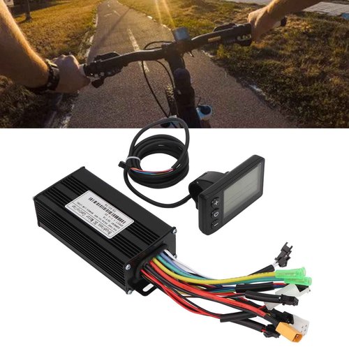 gernie DC24V 36V 48V 500W 750W Brushless Motor Controller, Waterproof 26A 3 Mode W ave Scooter Brushless Controller Kit with S866 Panel Display, E Bike Conversion Kit