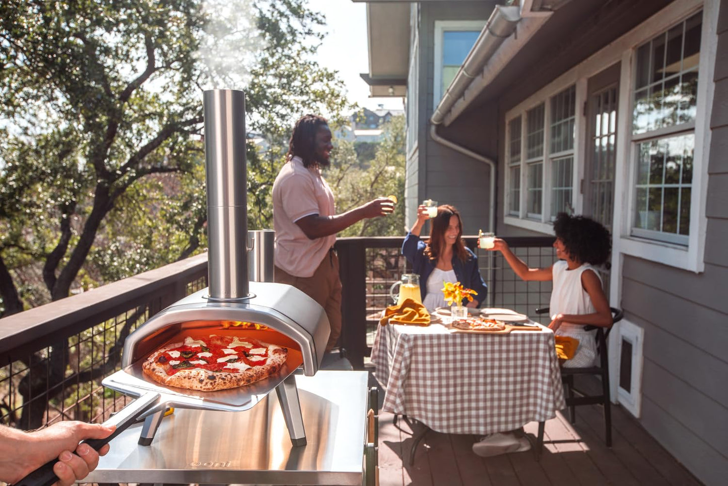 Ooni Medium Modular Table - 31x22x35" Pizza Oven Table Cart, Stainless Steel Pizza Oven Stand, Grill Barbecue Stand, Outdoor Table, Pizza Oven Accessories, Outdoor Pizza Oven Tables, Pizza Station