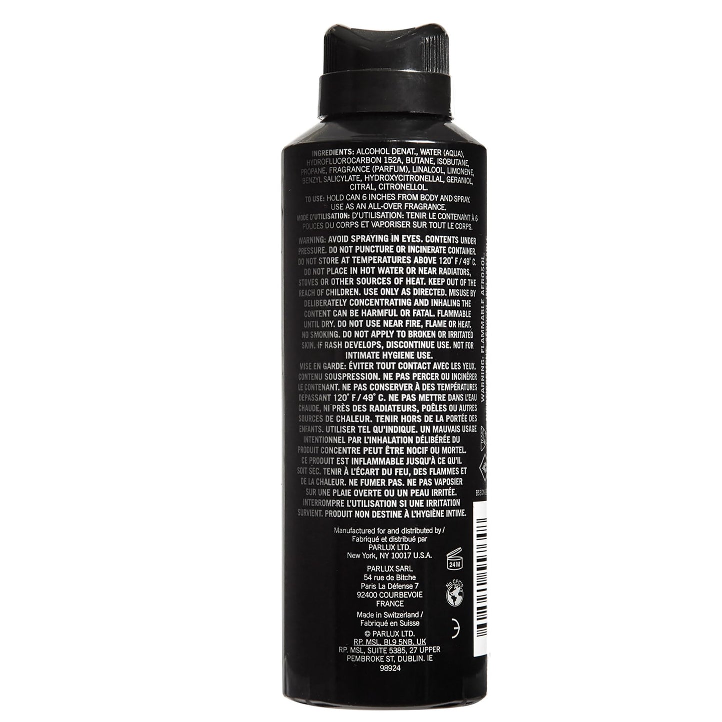 Kenneth Cole Black All Over Body Spray for Men, Aromatic Woody Fragrance, Notes of Watermint, Mandarin, Cedar, and Musk, Long-Lasting Cologne, 6.0 Fl. Oz