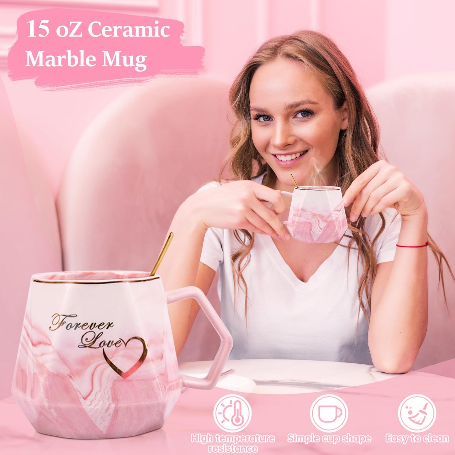 Gifts for Women, 10pcs Unique Birthday Gifts for Women, Mom, Wife, Girlfriend, Sister, Her, Best Friend,Colleague Gift Basket-Pink