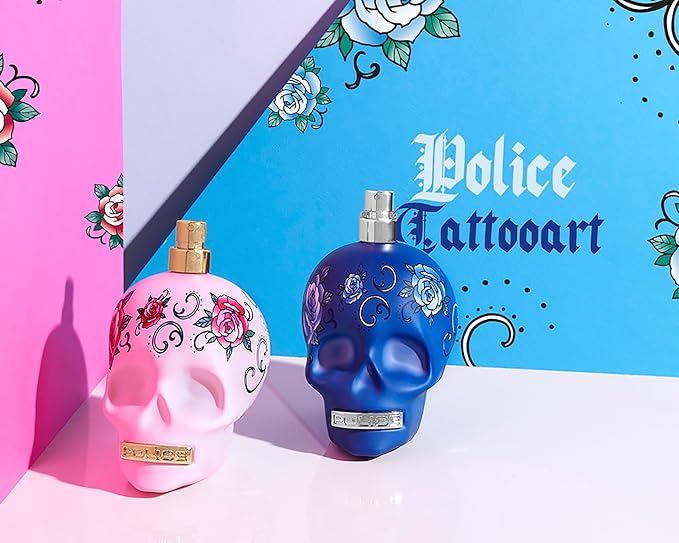 To Be Tattooart For Woman By Police - Fragrance For Women - Floral Fruity Gourmand Scent - Creamy Sandalwood And A Powdery-Sweet Marshmallow Accord - Eye-Catching Skull Bottle - 4.2 Oz EDP Spray