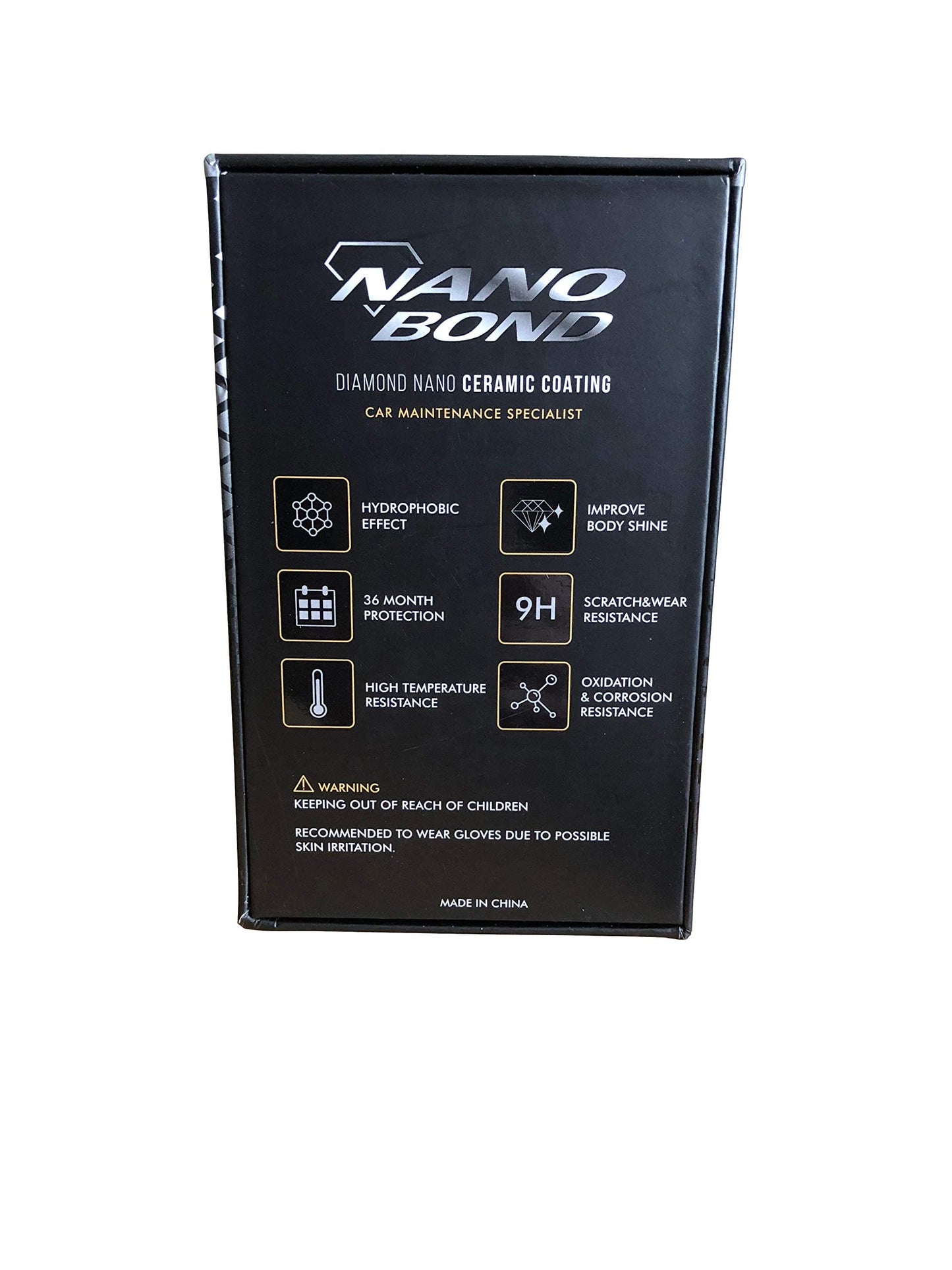 Nano Bond Professional Ceramic Coating for Cars - High Gloss Paint Protection Kit, UV & Corrsion Resistant for, Wheels, Glass, Plastic, Easy Application, Ultra Hydrophobic, Long Lasting, Shine, 30ml
