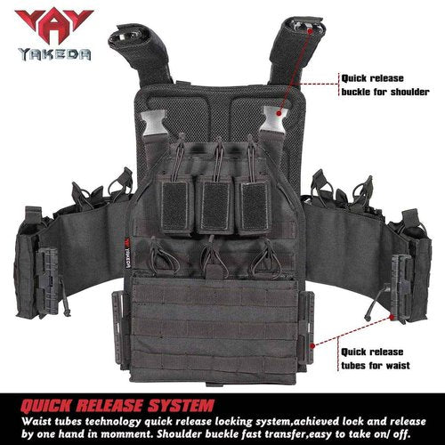 vAv YAKEDA Camo Tactical Outdoor Carrier Vest (Black)