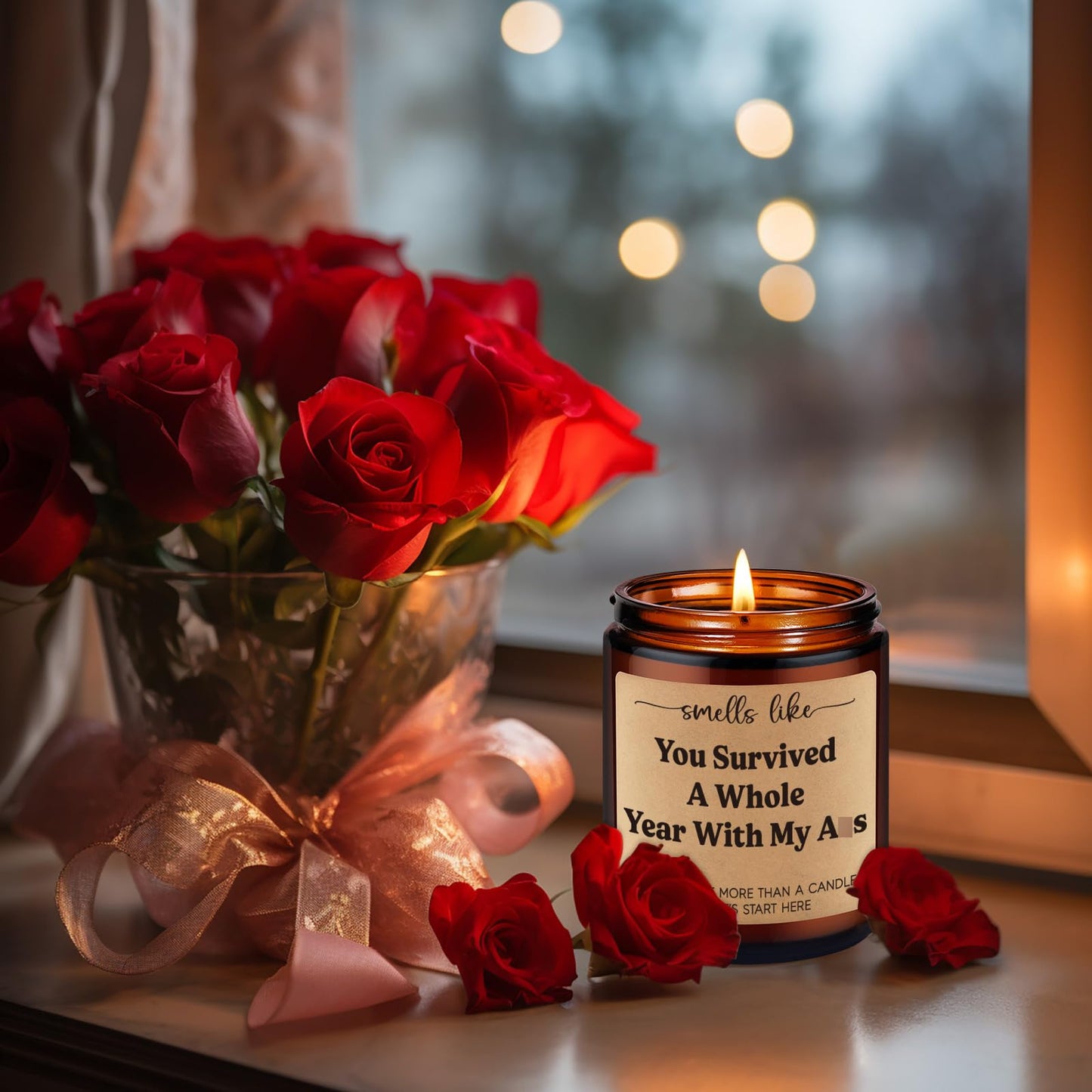 GSPY Scented Candle, 1st Anniversary Candle Gifts for Boyfriend, Girlfriend - 1 Year Paper Anniversary Happy Gifts for Couple, Him, Her - First, One Year Wedding Anniv. Presents for Husband, Wife