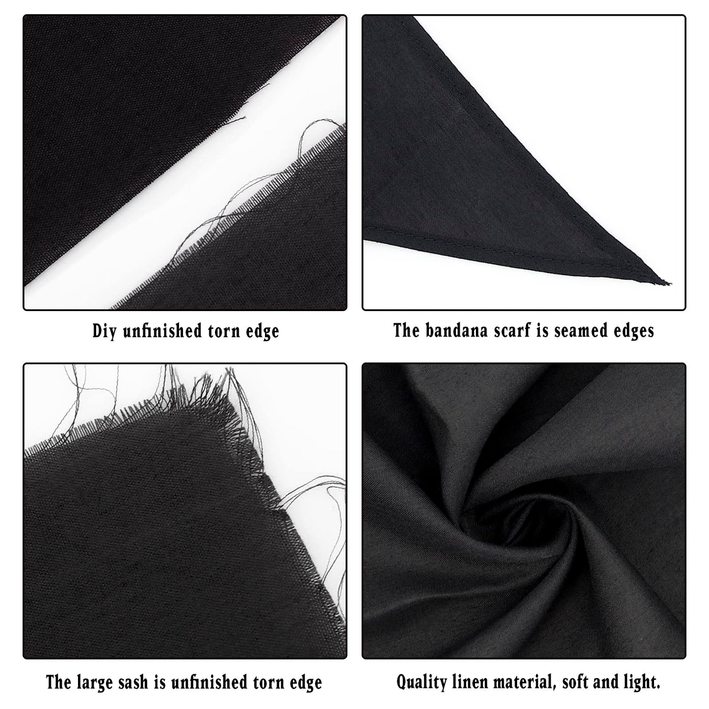 CosplayStudio 3 PCS Halloween Pirate Costume Women Men Head Scarf Hat Accessories Pirate Sash Belt Pirate Bandana Headband Waist Belt (Black)