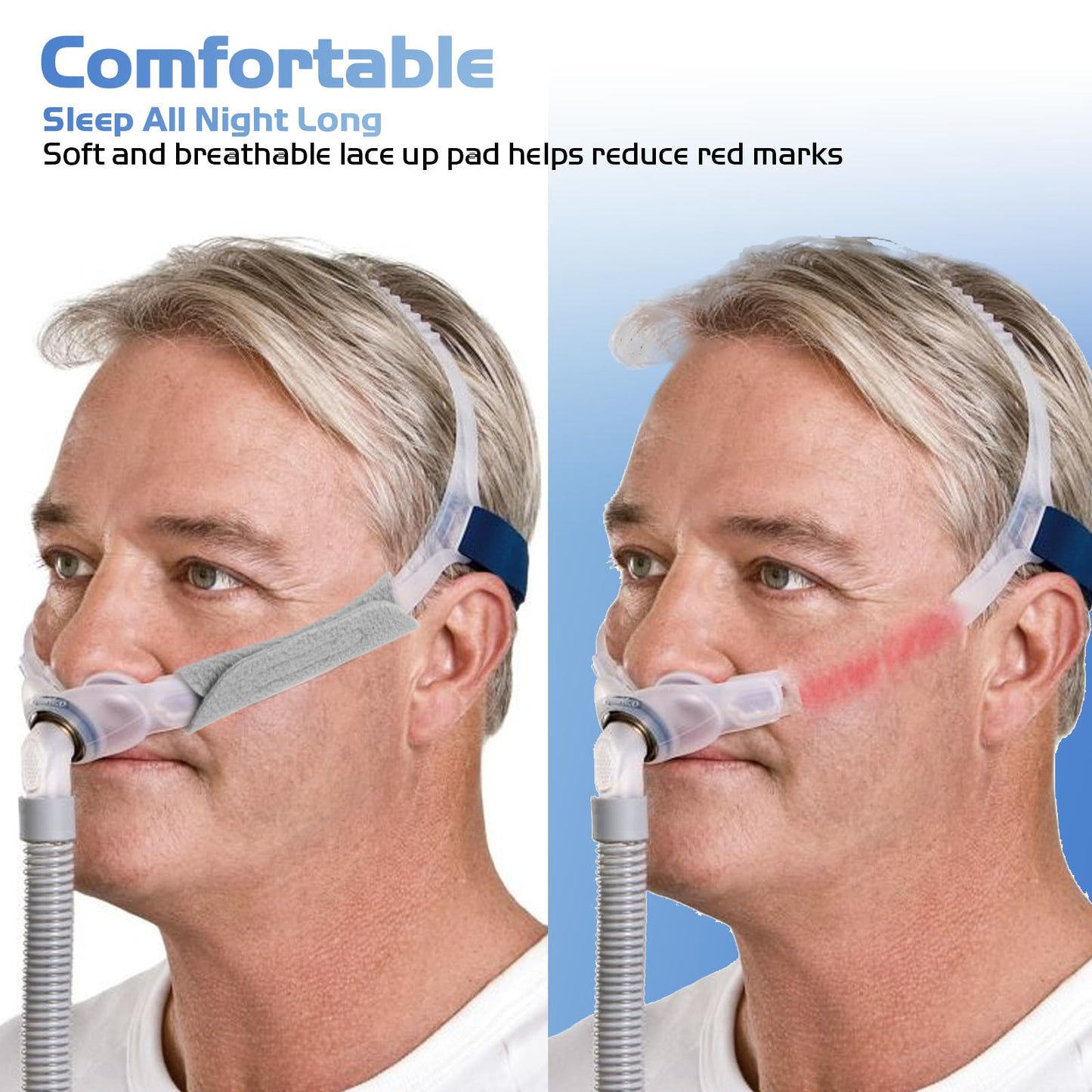 PalpitateC Headgear with Silicone Frame for ResMed Swift FX Nasal Pillows CPAP Mask, for ResMed Swift FX Headgear Including Adjustable Silicone Frame