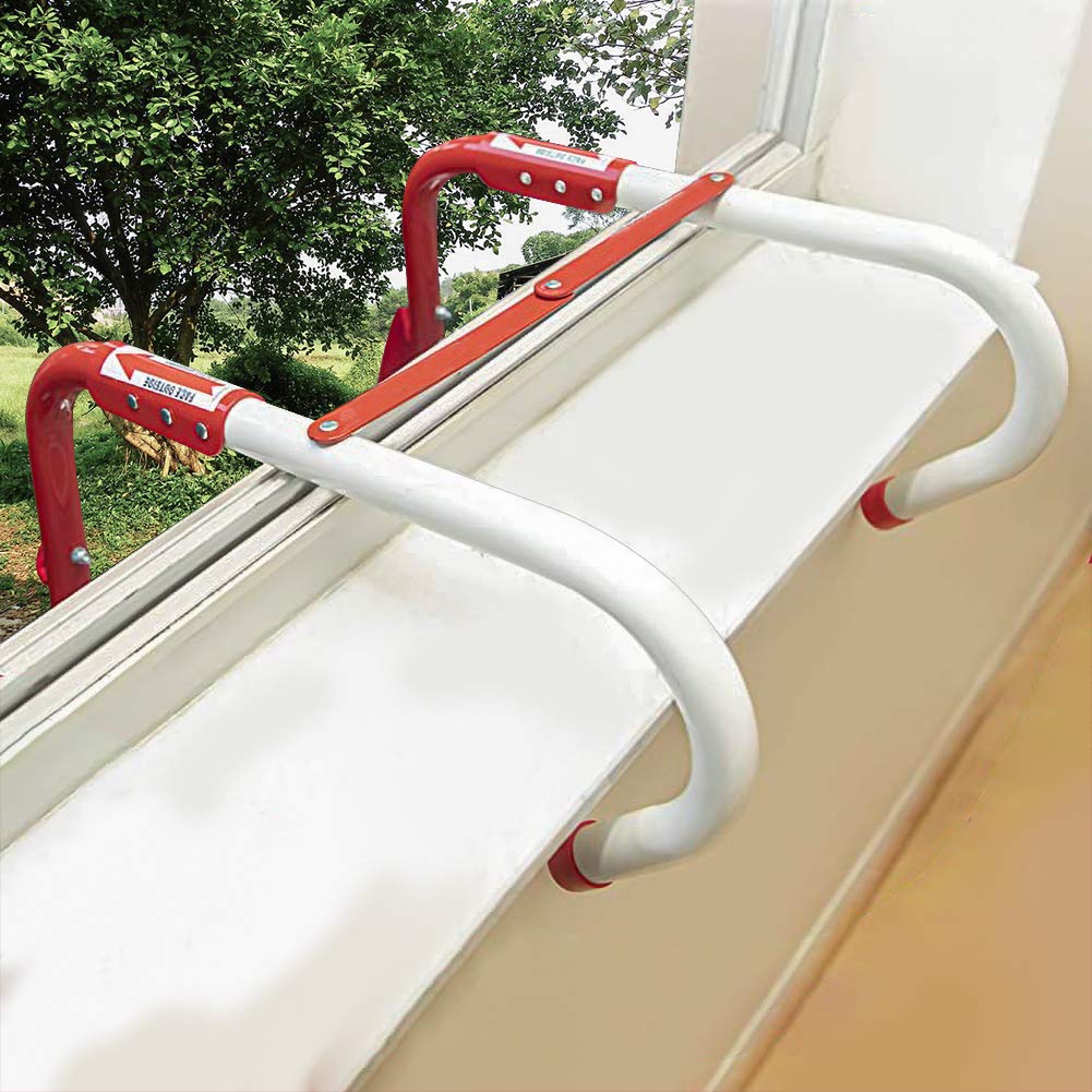 Portable Fire Ladder 2 Story Emergency Escape Ladder 15 Ft with Wide Steps V Center Support