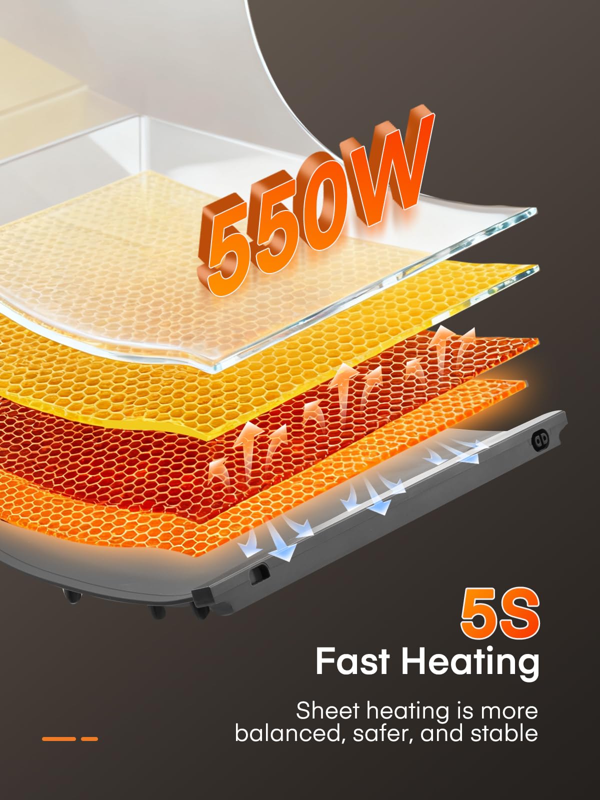 Warming Mat for Food Extra Large, 55"x16" 550W Splicing Food Warmer Trays for Buffets Party, Fast Full-Surface Heating Portable Mats for Food with 7 Level Adjustable Temperature 4 Hours Timer