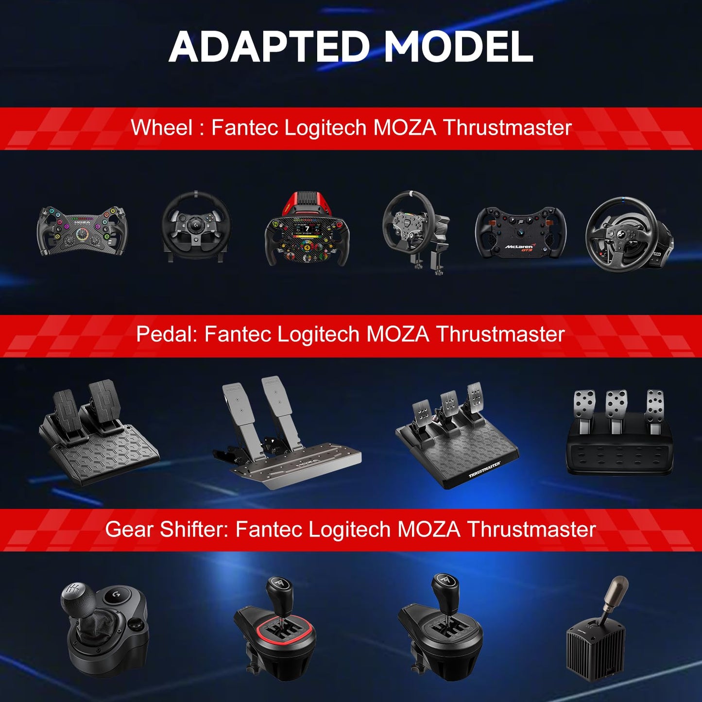 GTPLAYER Sim Racing Cockpit Adjustable for High Performance Racing Simulator Cockpit, Compatible with All Steering Wheels & Pedals on The Market, Supports PC & Console, Black
