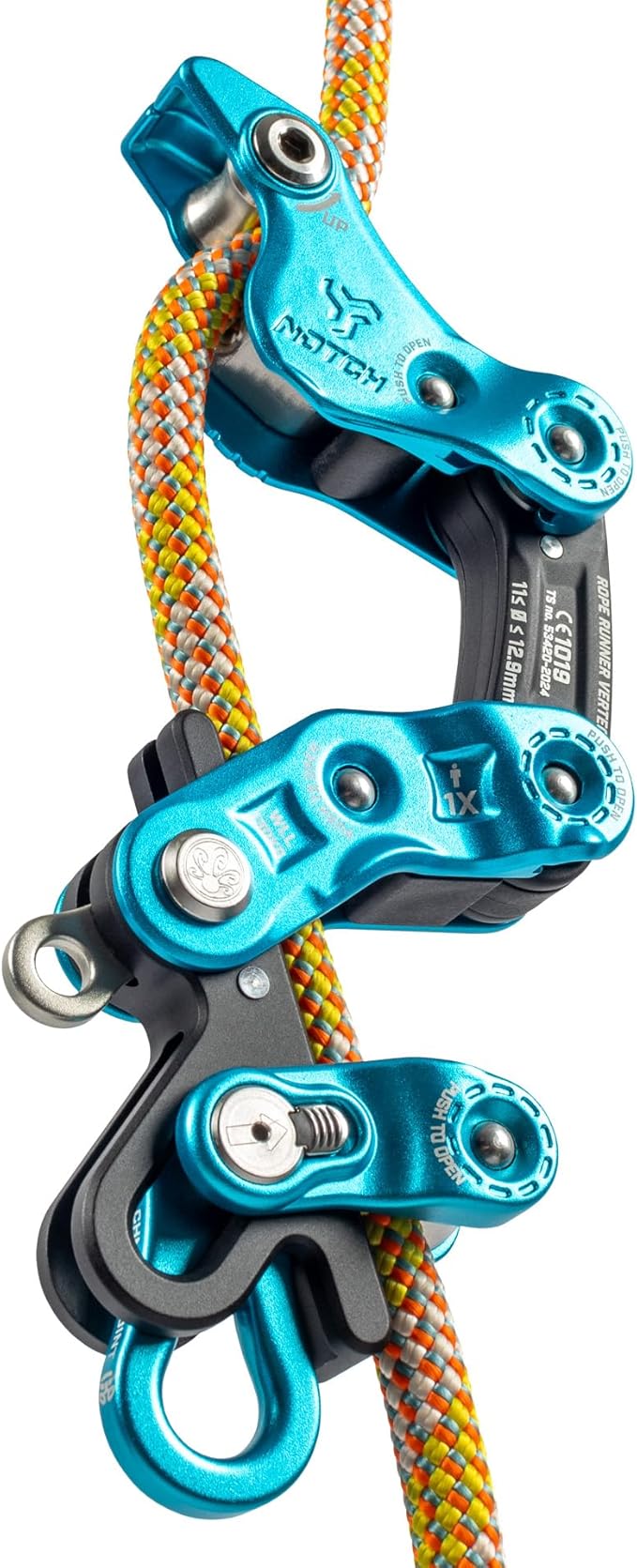 Notch Rope Runner Vertec Ultimate Climbing & Work Positioning Device, Tool-Free Adjustability, Midline Attachable, Use wit...