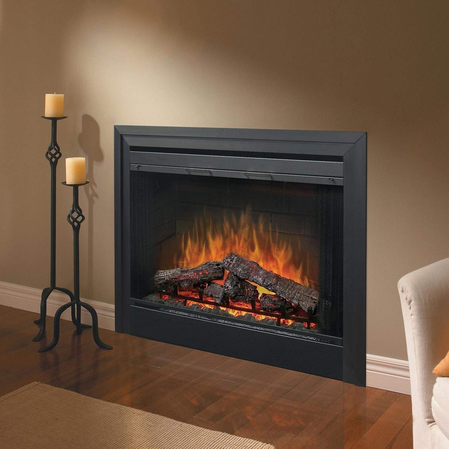 Dimplex BF Series 39" Standard Built-in Electric Firebox (Model: BF39STP), 4915/7170/9220 BTU, 120/208/240 Volt, 1440/2100/2700 Watt, Black
