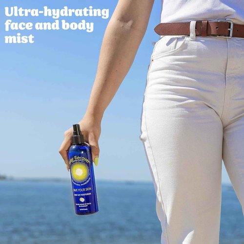 Solar Recover After Sun Moisturizing Spray 3 Pack (12 Ounce Each) - Hydrating Facial & Body Mist - 2460 Sprays of Sunburn Relief With Vitamin E & Calendula - Lotion Delivered in Water For Healthy Skin